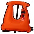 thumbnail image 1 of Adult Life Jacket Vest Inflatable Swimming Lifevest Snorkeling Surfing Boating Jackets(Orange), 1 of 1