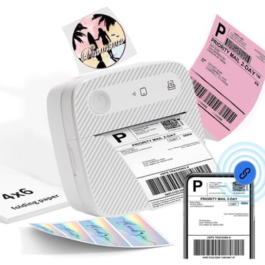 Bluetooth Thermal Shipping Label Printer, Portable Wireless Shipping Label Printer, Photo Sticker Printer, Support Android, Iphone And Windows