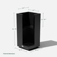 thumbnail image 3 of Veradek Block Series Pedestal Tall Plastic Planter - Black, 3 of 12