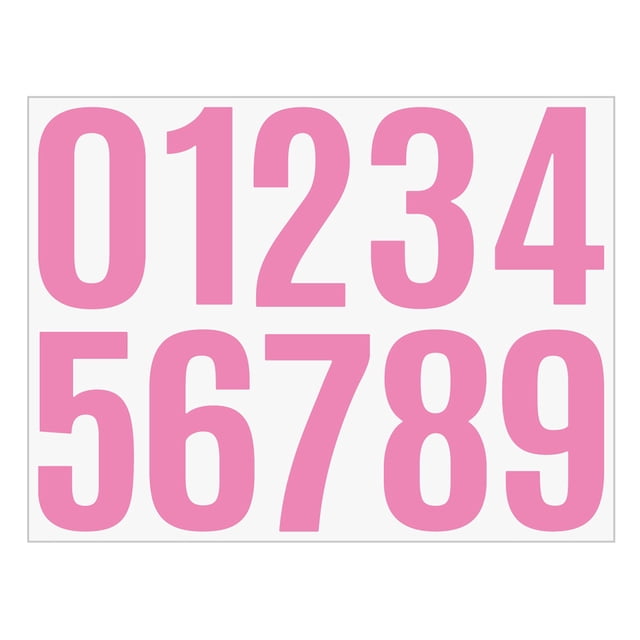4 Inch Large Size Number Stickers, 1 Sheet Self Adhesive House Numbers for Mailbox, Trash Cans - Waterproof Vinyl Numbers Sticker, for Easy Backing Peeling, Bold and Easy-to-Read House Number Labels