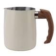 thumbnail image 2 of 1000ML Milk Frothing Pitcher Inner Scale Milk Frother Steamer Cup 304 Stainless Steel Cup Coffee Steaming Pitcher with Comfortable Handle, 2 of 8