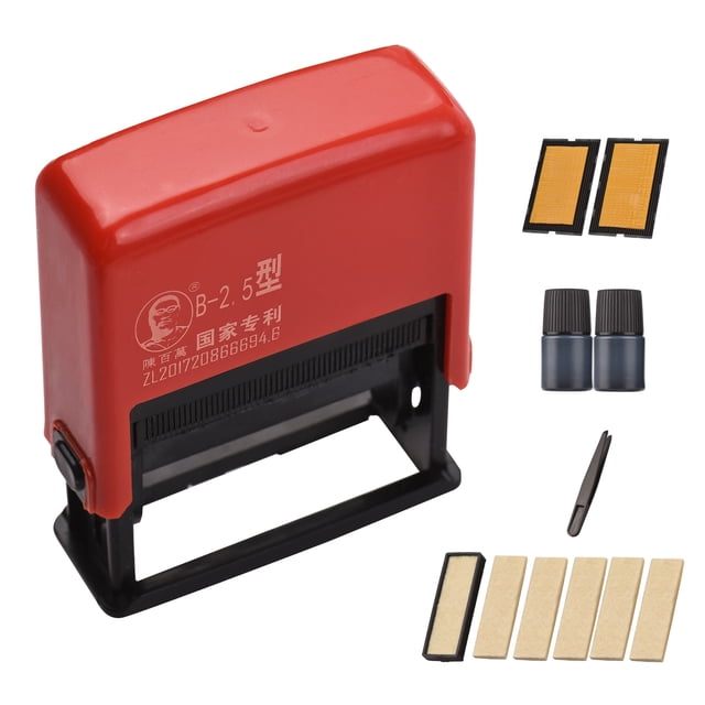 Graflsoa Portable Manual Date Coding Machine with Quick-Dry Ink, ABS Material, 2.5mm/4mm Character Height, Includes Ink, Pads, and Tweezers