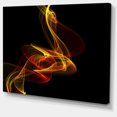thumbnail image 2 of Red Yellow Twisted Waves Fractal - Large Abstract Canvas Wall Art, 2 of 3