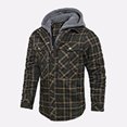 thumbnail image 5 of LOVZFMLL Jackets for Men's Winter Checkered With Button Pockets And Long Sleeved Hooded Casual Jacket, 5 of 5