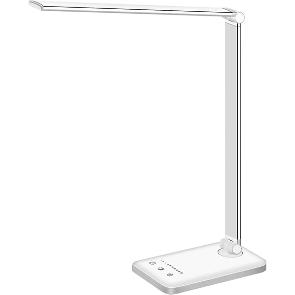 MotionGrey LED Desk Lamp Eye Caring Table Lamp with Touch-Sensitive Control, Home Office Multi Lighting Mode Light for Office Home - White