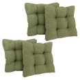 thumbnail image 1 of 19-inch Squared Microsuede Tufted Dining Chair Cushion (Set of Four), 1 of 2