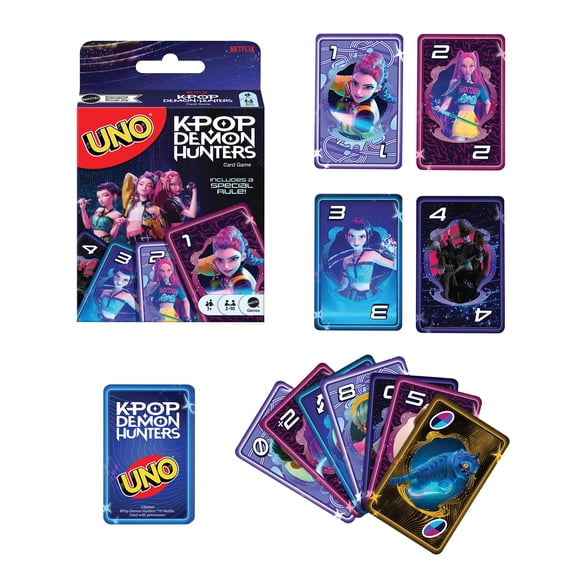 UNO KPop Demon Hunters Card Game for Kid, Adult & Family Nights with Movie-Inspired Deck