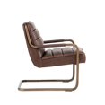 thumbnail image 3 of Sunpan Chaise Longue en Similicuir Moderne 17" Lincoln en Marron, 3 of 4