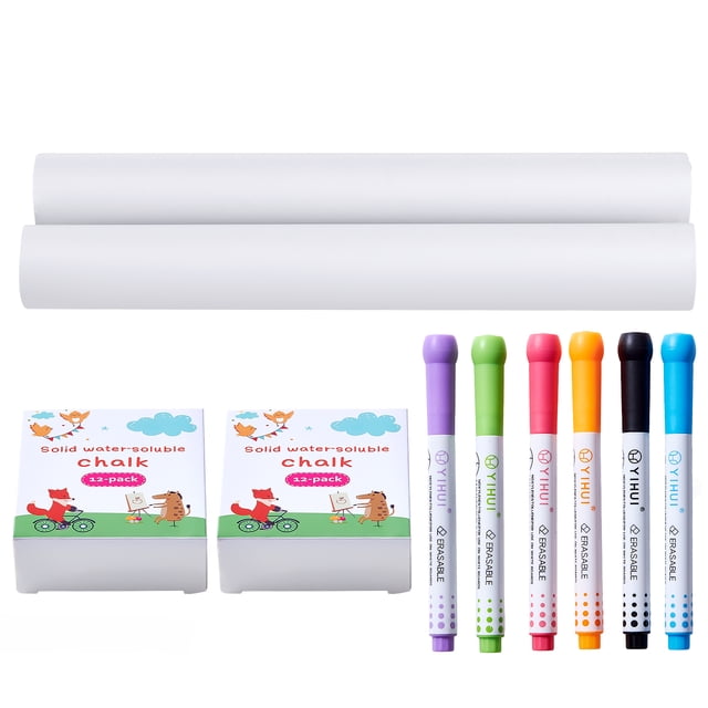 VEVOR Ensemble d'Accessoires pour Chevalet Craie & Marqueurs & Rouleaux de Papier 32 Pcs pour Chevalet sur Pied