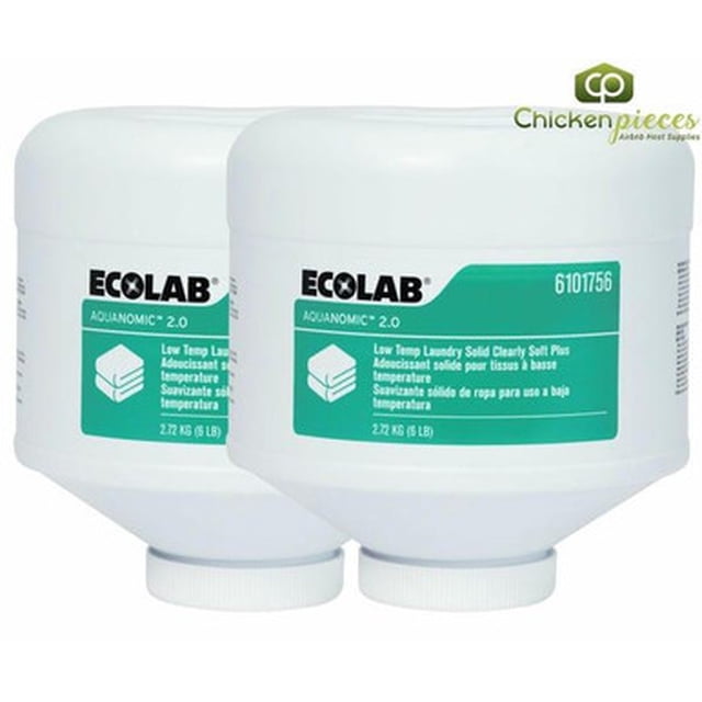 Ecolab Softener Laundry Solid AQN2 96 oz/6 LBS (2/Case) - Premium Softening Performance