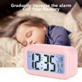 thumbnail image 4 of CHUANK Réveil Numérique avec Éclairage de Fond LCD Moniteur de Température Alarme Veilleuse avec Calendrier Intelligent Horloge, 4 of 6