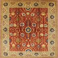 thumbnail image 1 of Ahgly Company Indoor Square Mid-Century Modern Red Oriental Area Rugs, 6' Square, 1 of 6