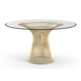 thumbnail image 3 of Worsham 39" Dining Table with Gold Base and Tempered Glass Top – Featuring a Stylish Platner-Inspired Design for a Sophisticated and Contemporary Dining Space, 3 of 3