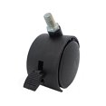 thumbnail image 3 of FixtureDisplays® 2 Inch 40 lbs Capacity Plastic Stem Wheel M8X15 Stem 360 Degree Rotation Swivel Furniture Caster Black Stem Wheel Locking Castor 40 lbs Load Capacity Each Stem Wheel 401100-4PK, 3 of 7