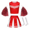 thumbnail image 3 of TZEWGL 2 Piece Cheerleading Team Student Role Playing Stage Outfit Sets For Girl Home And Outside Wear For Toddlers size 11-12T, 3 of 4