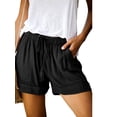 thumbnail image 1 of S-5XL Womens Casual Drawstring Elastic Waist Summer Shorts with Pockets Ladies Summer Beach Short Casual Loose Short Pants Plus Size, 1 of 2