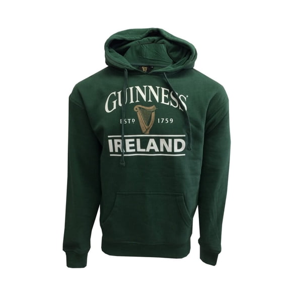 Guinness Chandail à Capuchon Vert pour Homme Adulte avec Harpe Irlande