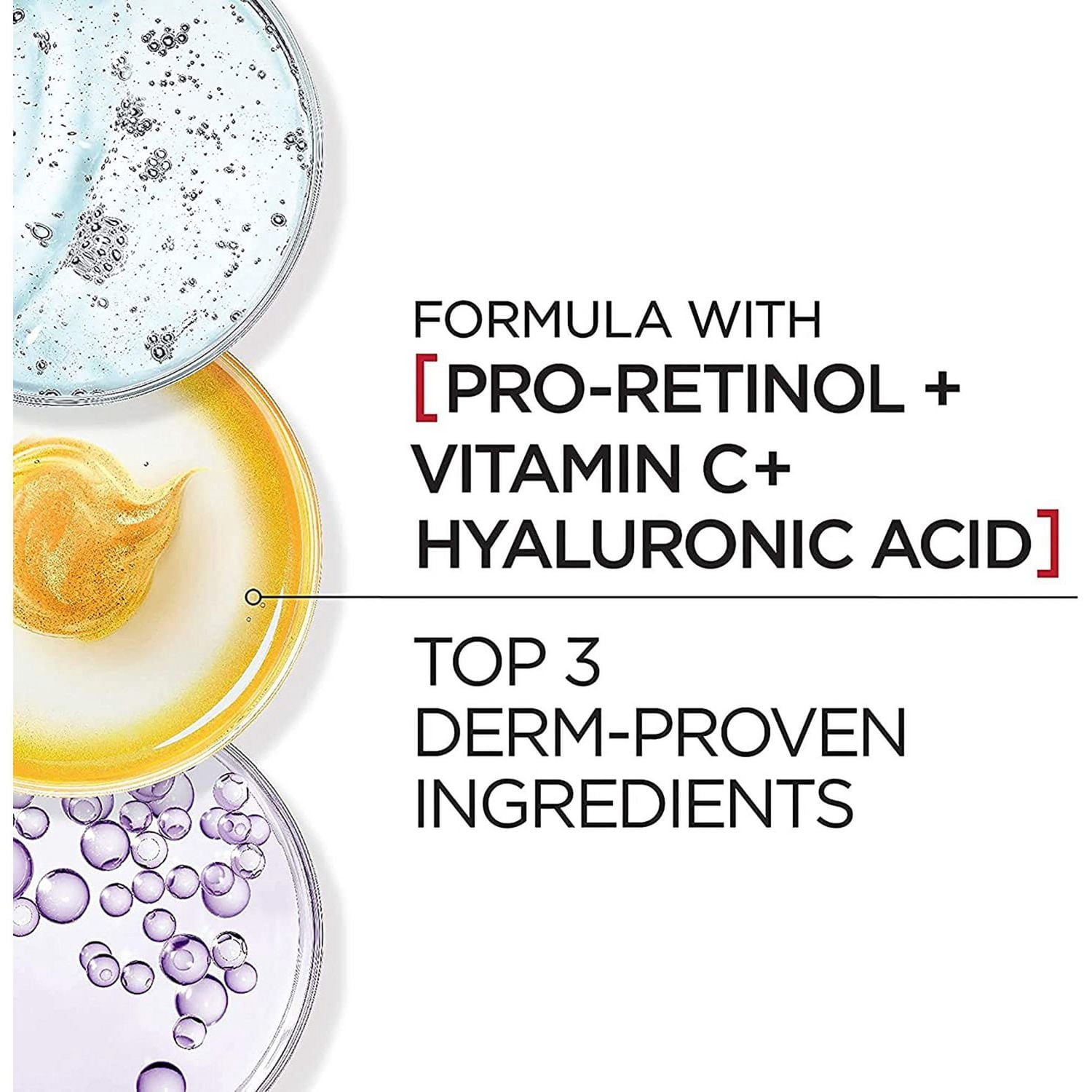 L'Oréal Paris Crème de Nuit, Pro-Rétinol, Vitamine C, AH