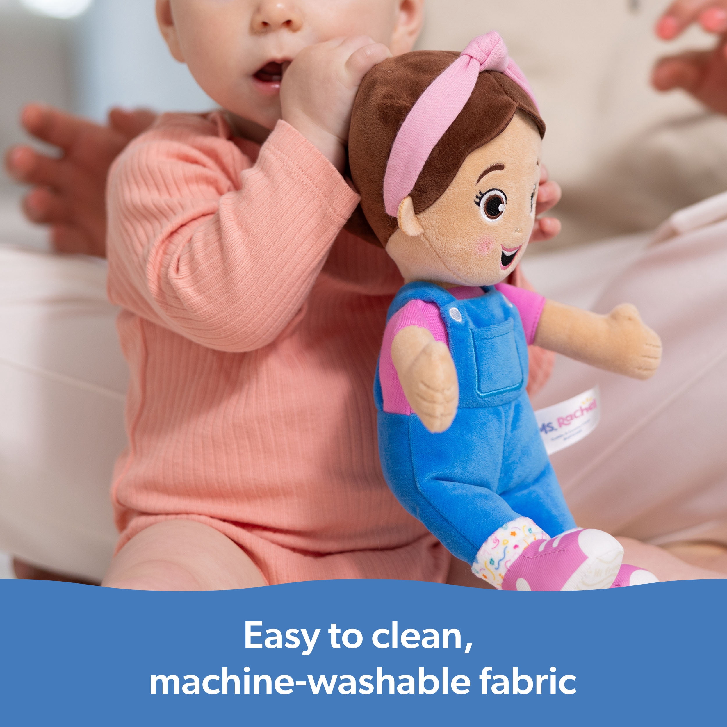 Ms. Rachel Cuddle & Comfort Doll, Peluche pour bébé de haute qualité, 28 cm, jouets pour filles et garçons de 6 mois à 3 ans et plus