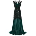 thumbnail image 1 of SMihono Robe Maxi Bohème d'Été pour Femmes Grande Taille Mode Robe Longue Maxi Sans Manches à Col en V à Paillettes pour Soirée, Bal de Promo, Plage, Évasée, 1 of 4