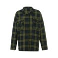thumbnail image 4 of Women Plaid Flannel Shirt Jacket Button Down Lapel Long Sleeve Shirts Blouse Shacket Cardigan Coats Fall Spring Clothes, 4 of 7