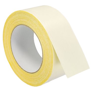 Unique Bargains Ruban Adhésif Double Face 50mmx18m Tissu en Maille pour Conduits, Jaune 1 Rouleau