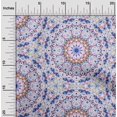 thumbnail image 2 of oneOone Rayon Medium Blue Fabric Mandala Craft Projects Decor Fabric Printed By The Yard 56 Inch Wide, 2 of 5