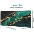 thumbnail image 2 of Extended Large Mouse Pad, XL Gaming Mousepad 31.5 x 11.8 Inch, Big Computer Keyboard Desk Pad, Waterproof Mouse Mat with Stitched Edges and 3mm Thick Long Non-Slip Base for Office Gaming, Green Marble, 2 of 5
