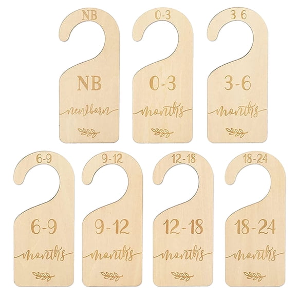 7 Pack Baby Clothes Size Dividers Hanging Closet Organizer Tags Newborn Wardrobe