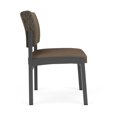 thumbnail image 4 of Lenox Steel Reception Armless Guest Chair / Charcoal Steel / Brown / Brown, 4 of 5