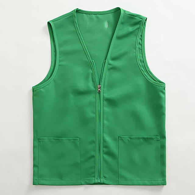 IMENGL Gilet d'Activité pour Postulant Adulte, Tenue de Travail de Supermarché, Multiples Poches, Vert G, Taille M-3TG