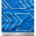 thumbnail image 1 of Soimoi Blue polyester Crepe Fabric Arrow Symbol Print Fabric by the Yard 52 Inch Wide, 1 of 5