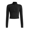 thumbnail image 4 of Timegard Womens Lightweight Athletic Jacket Zipper Trackshirts Workout Running Jackets with Thumb Holes, 4 of 4