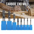 thumbnail image 1 of 4 Flutes End Mill Set, High Wear Resistance Stable Carbide End Mill, For Carpentry For Drill Machining Tool, 1 of 8