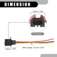 thumbnail image 4 of Unique Bargains 2 Pcs Universal H13 Car Bulb Socket - Auto LED Male Wiring Harness Connector Pigtail Plug - Metal Plastic Black, 4 of 7
