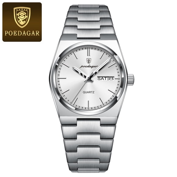 POEDAGAR Elegant Watch for Woman Ladies Quartz Waterproof Stainless Steel Women's Watches
