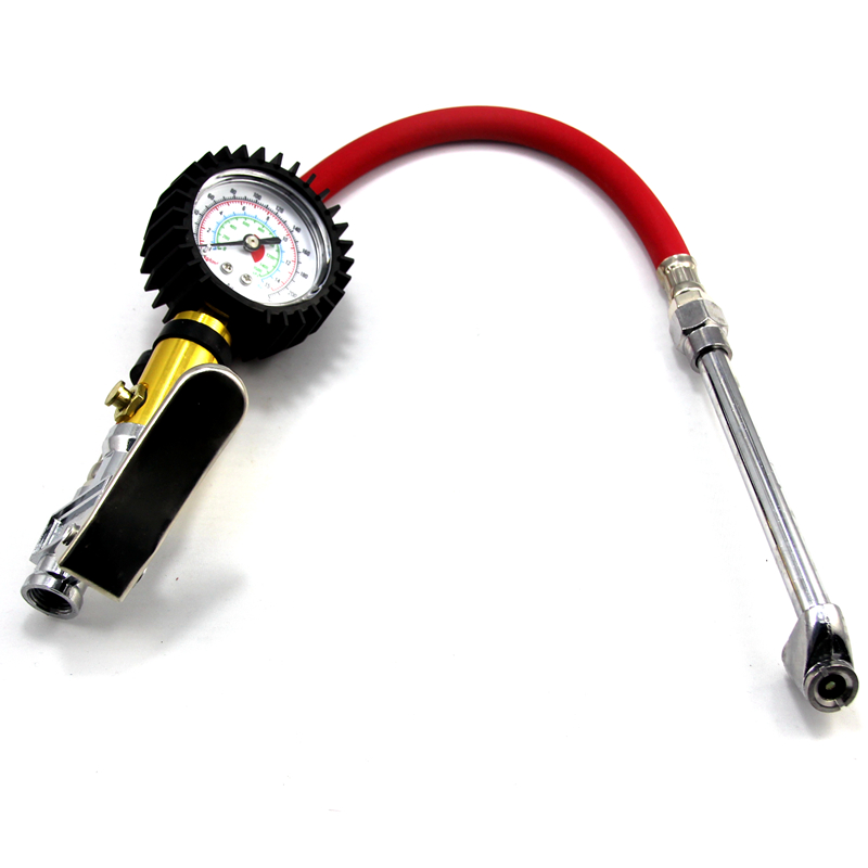 Dial Tire Inflating Gun Maximal 220PSI Air Rubber Hose Car Vehicle Truck Repair Tool Inflating Tire Air Pressure Inflator