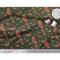 thumbnail image 3 of Soimoi Green Poly Georgette Fabric Watermelon Fruits Fabric Prints By Yard 42 Inch Wide, 3 of 3