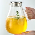 thumbnail image 4 of Glass Pitcher With Lid Glass Water Pitcher Hot/Cold Water Jug Juice And Iced Tea Beverage Carafe With Lid, 4 of 9