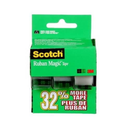 Ruban Magic(MC) Scotch®, 3105X-02-C, 19 mm x 10,1 m (3/4 po x 11 v)