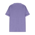 thumbnail image 4 of Timegard Plus Size Tops for Women V-Neck Short Sleeve Solid Color Comfy Basic Tee Casual Loose Tops, 4 of 5
