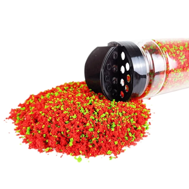 Milaget Poudre d'Arbre Miniature 520 ml Modèle de Chemin de Fer Kit de Construction de Jardin Poudre Feuillage Rouge Vert