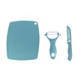 thumbnail image 2 of Oleegame 1PC Vegetable Peeler Stainless Steel Ceramic Set With Fruit Vegetable Peeler Knife Mini Cutting Board Colorful Kitchen Tools 3PCS, 2 of 4