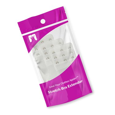 More of Me to Love Rallonge de Soutien-Gorge Élastique Extensible, 3 Crochets, Blanc (Lot de 3)