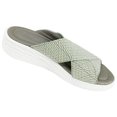 thumbnail image 1 of LSLJS Sandales à Enfiler Croisées Extensibles pour Femmes Été Plage à Semelle Compensée Plateforme Pantoufles Chaussures, Pantoufles pour Femmes, 1 of 2