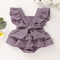 thumbnail image 4 of Newborn Infant Baby Girls Sleeveless Ruffle Romper Bodysuit Outfit Set, 4 of 4