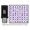 thumbnail image 4 of Printtoo Personalized Clothes Theme Icons Round Rubber Stamp Self Inking Stamper 12 mm-Red, 4 of 7