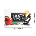 thumbnail image 3 of Back to School Themed Banner with Apple Pencils Microscope and Light Bulb Elements Background Party Decorations for School Events Classroom Decor Photo Backdrop, 3 of 4