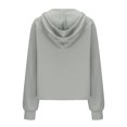 thumbnail image 4 of Half Zip Sweatshirt Women Plus Size Fleece Cropped Hoodies Pullover Fall Winter Warm Tops, 4 of 6