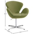 thumbnail image 2 of Fauteuil Lounge Pivotant Moderne Lacey avec Vérin Hydraulique, 2 of 2